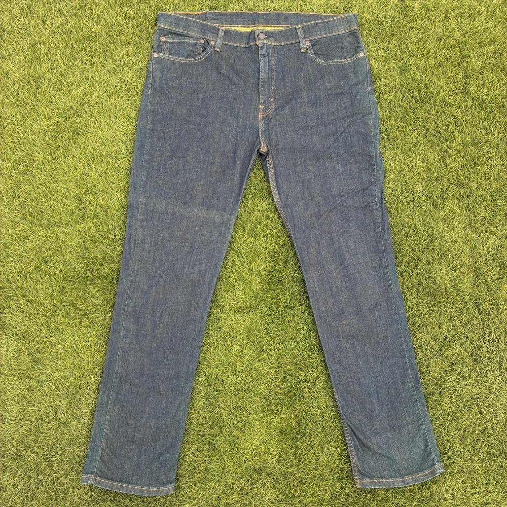 Levis 511 Slim Fit Jeans Mens 38x32 Dark Wash Blue Denim Pants Classic Work
